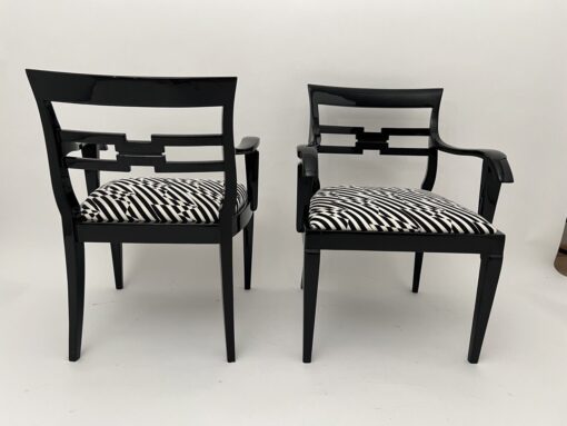 Pair of German Art Deco Armchairs, Black Lacquer, 1925 - Image 15