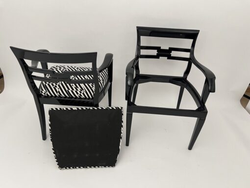 Pair of German Art Deco Armchairs, Black Lacquer, 1925 - Image 16