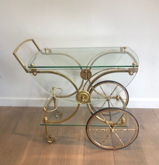 Neoclassical Brass Drinks Trolley - Side - Styylish