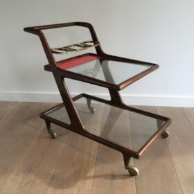 Italian Wood, Brass and Glass Trolley