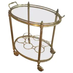 Oval Drinks Trolley Maison Jansen - Styylish