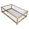 Large Lucite Brass Coffee Table - Styylish