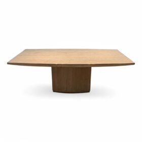 Travertine and Brass Dinning Table by Willy Rizzo