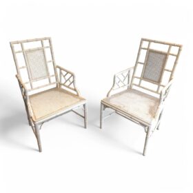 Pair of Faux-Bamboo Armchairs Maison Jansen