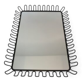 Black Lacquered Metal Mirror