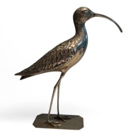 Stylish Silvered Brass Bird