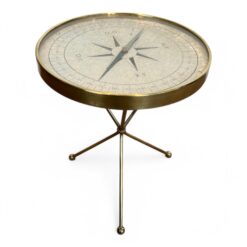 Round Brass "Compass" Table - Styylish