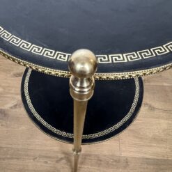 Pair of round Maison Jansen Side Tables- detail view of one table- Styylish