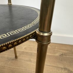 Pair of round Maison Jansen Side Tables- detail view of one legs- Styylish