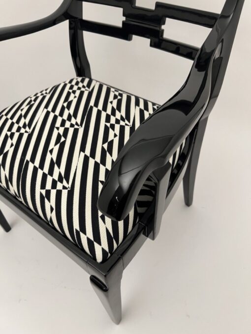 Pair of German Art Deco Armchairs, Black Lacquer, 1925 - Image 10