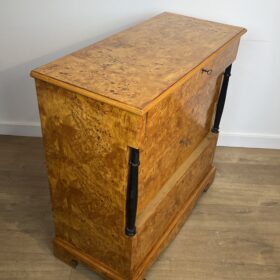 Small Biedermeier Style Chest of Drawers with Four Drawers in Maple