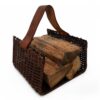 Rattan Metal Leather Log Holder - Styylish