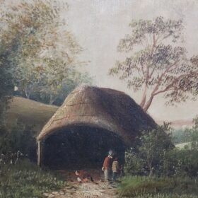 Oil Painting on Canvas English Landscape, Late 19th Century