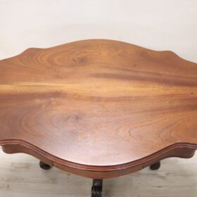 Mid 19th Century Italian Louis Philippe Antique Walnut Pedestal Table