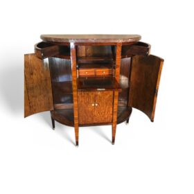 Demilune Cabinet with Secretary Desk, France 19th century