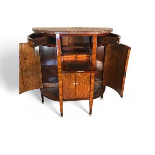 Demilune Cabinet with Secretary Desk- with open doors- Styylish