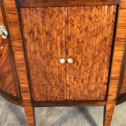 Demilune Cabinet with Secretary Desk- jalousie doors outside detail - Styylish