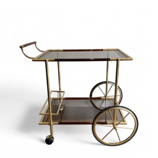 Vintage French Brass Bar Cart- Styylish