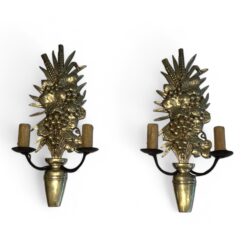 Pair of Bronze and Wrought Iron Sconces- Styylish