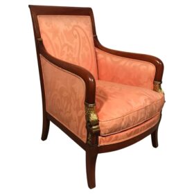 Pair of Empire-Style Bergère Chairs, 1840