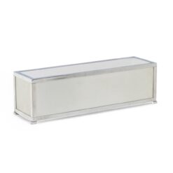 Maison Jansen Rectangular Brushed Aluminum Planter- Styylish