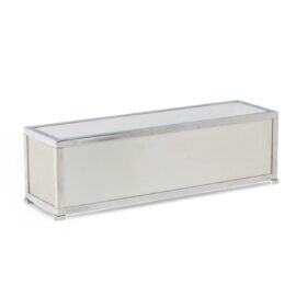 Maison Jansen Rectangular Brushed Aluminum Planter, 1970s