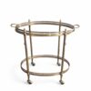 Oval Neoclassical Brass Drinks Trolley- Maison Jansen- Styylish