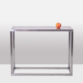 Maison Jansen Brushed Aluminum Console, 1970s