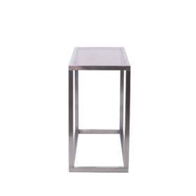 Maison Jansen Brushed Aluminum Console, 1970s