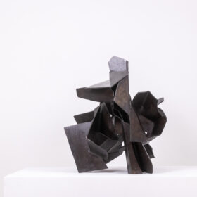 Jean Campa, Patinated and Cut Iron Sculpture, 1980s