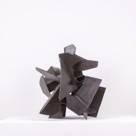 Jean Campa, Patinated and Cut Iron Sculpture, 1980s