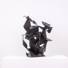 Jean Campa, Abstract Patinated Iron Sculpture, 1980s