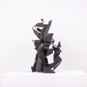 Jean Campa, Abstract Patinated Iron Sculpture, 1980s