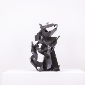 Jean Campa, Abstract Patinated Iron Sculpture, 1980s