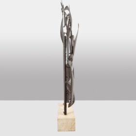 Antonine de Saint Pierre, Curved Metal Sculpture, Contemporary Work