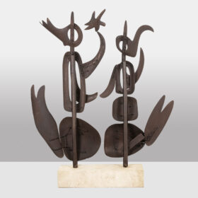 Antonine de Saint Pierre, Curved Metal Sculpture, Contemporary Work