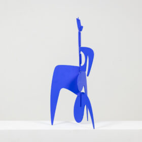 Antonine de Saint Pierre, Blue “Bugler” Sculpture, Contemporary