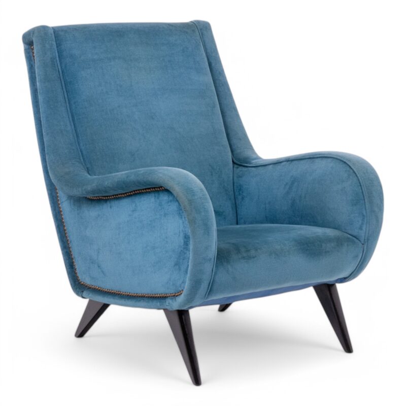 Blue Velvet Armchair - Styylish