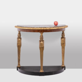 Empire Style Console Table Decorated with Caryatids, Circa 1880