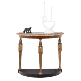 Empire Style Console Table Decorated with Caryatids, Circa 1880