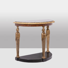 Empire Style Console Table Decorated with Caryatids, Circa 1880