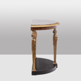 Empire Style Console Table Decorated with Caryatids, Circa 1880