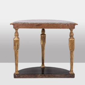 Empire Style Console Table Decorated with Caryatids, Circa 1880