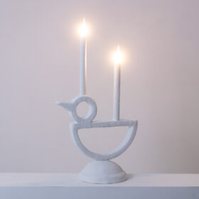 “Cui-cui” Lamp in Plaster, Work of a French Artist in a Small Series