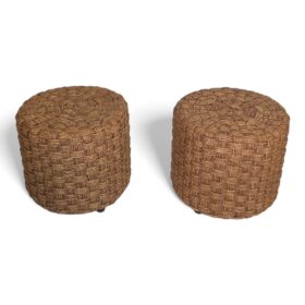 Pair of Rope Stool in the Style of Audoux Minet