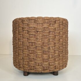 Pair of Rope Stool in the Style of Audoux Minet