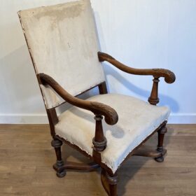 Pair of High-Backed Armchairs in the style of Louis XIII