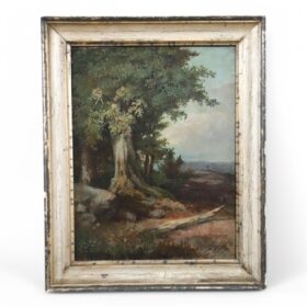 Oil Painting on Canvas Forest Landscape, Late 19th Century