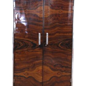Bauhaus Armoire, Palisander Optic, Steeltube and Chrome, Germany circa 1930