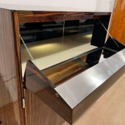 Small Art Deco Bar Cabinet, Macassar Veneer, France, circa 1930 - Image 15